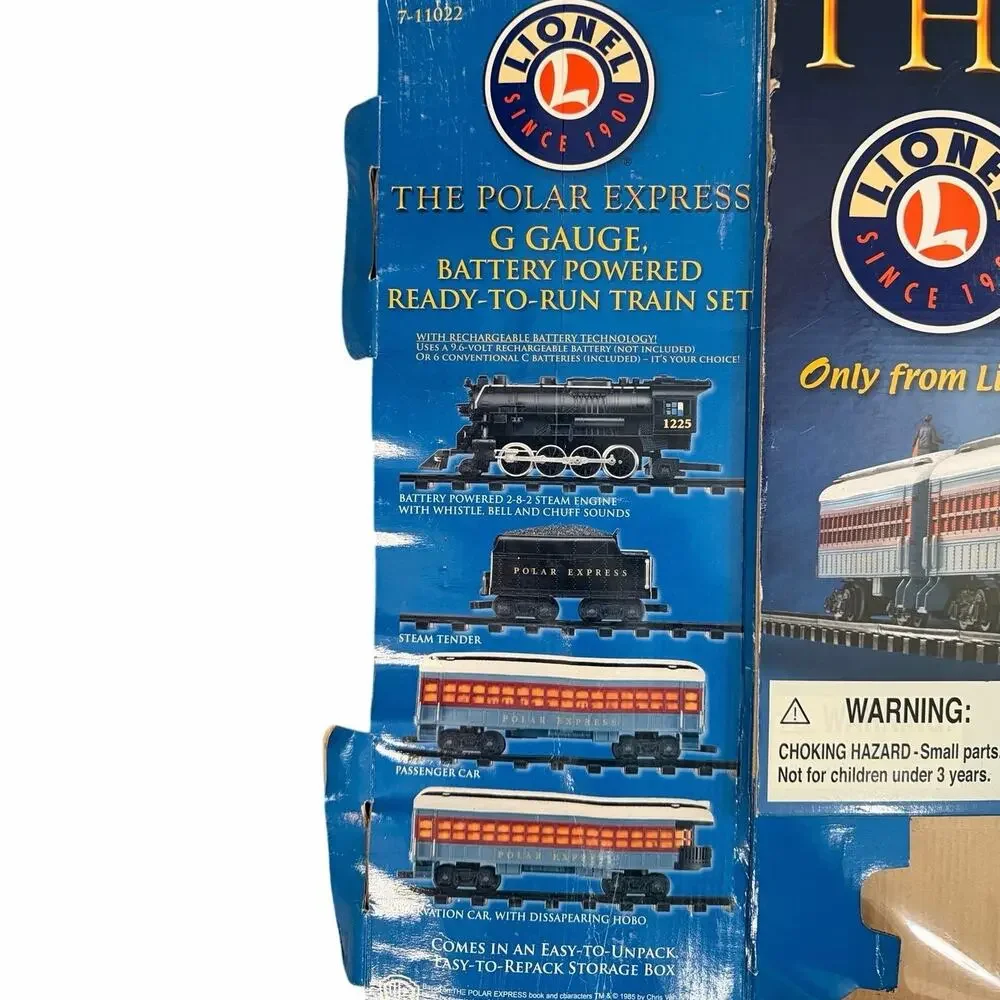 Lionel The Polar Express observation car with disappearing hobo G Gauge battery
